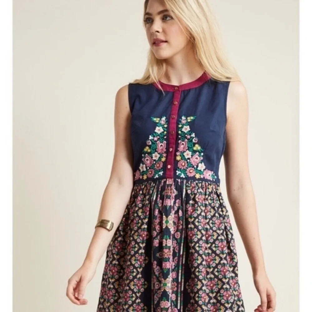 ModCloth Conversation Masterpiece Floral A-Line Midi Dress -  XL - Picture 6 of 6